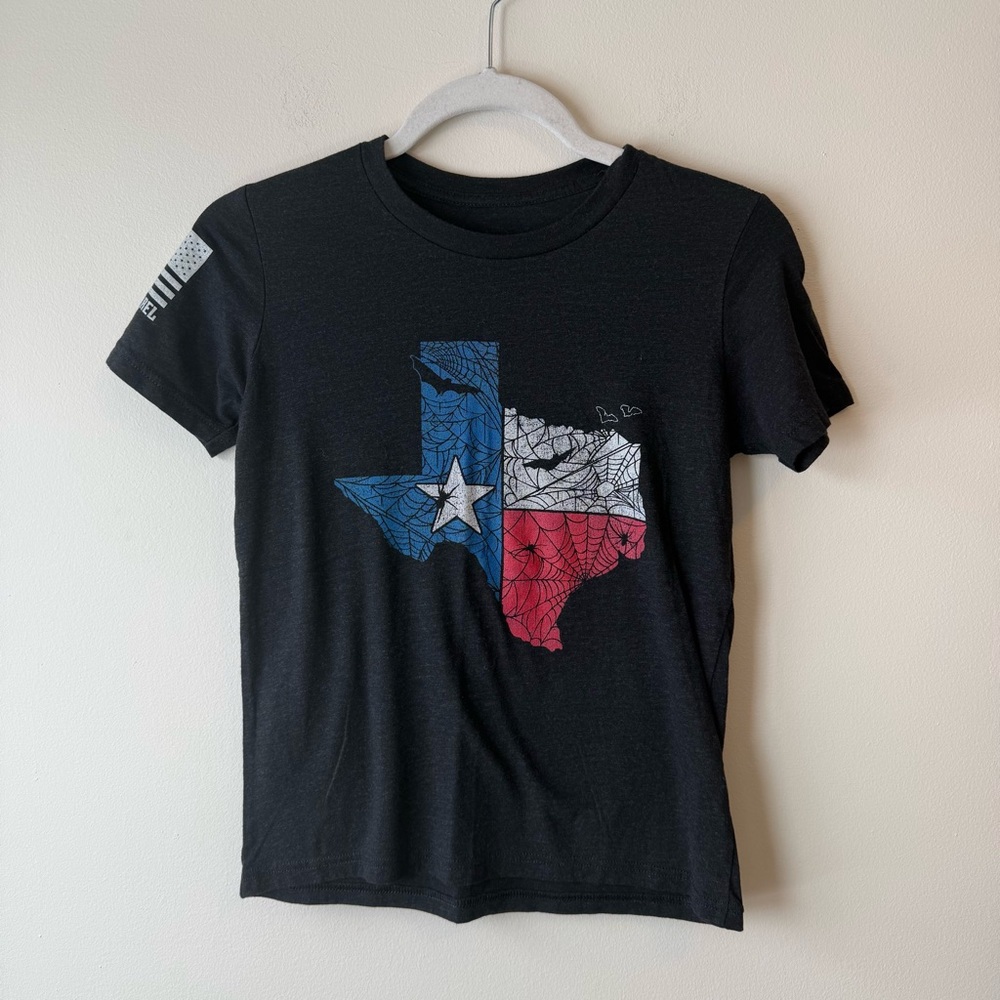 Youth Nine Line Apparel Black Texas Spider Tee Size Youth Medium